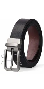 Women Black Leather Belt with Black Buckle,Ladies Classic Waist Belt for Jeans Pants Fashion Design (A-Black, Fit for Pants Size 33"-38")