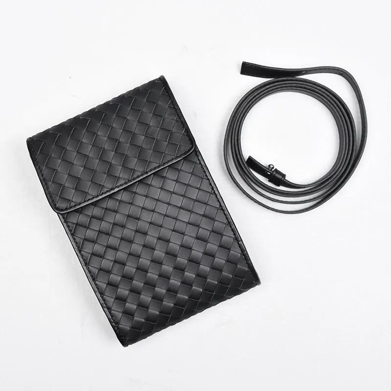 Woven Leather Crossbody Bag Small