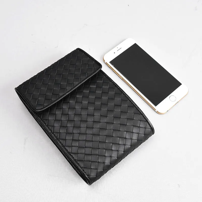Woven Leather Crossbody Bag Small