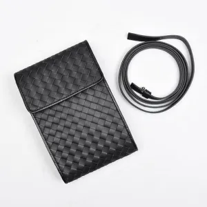 Woven Leather Crossbody Bag Small