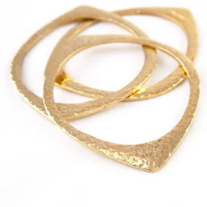 Ya-Oval Hammered Brass Bangle