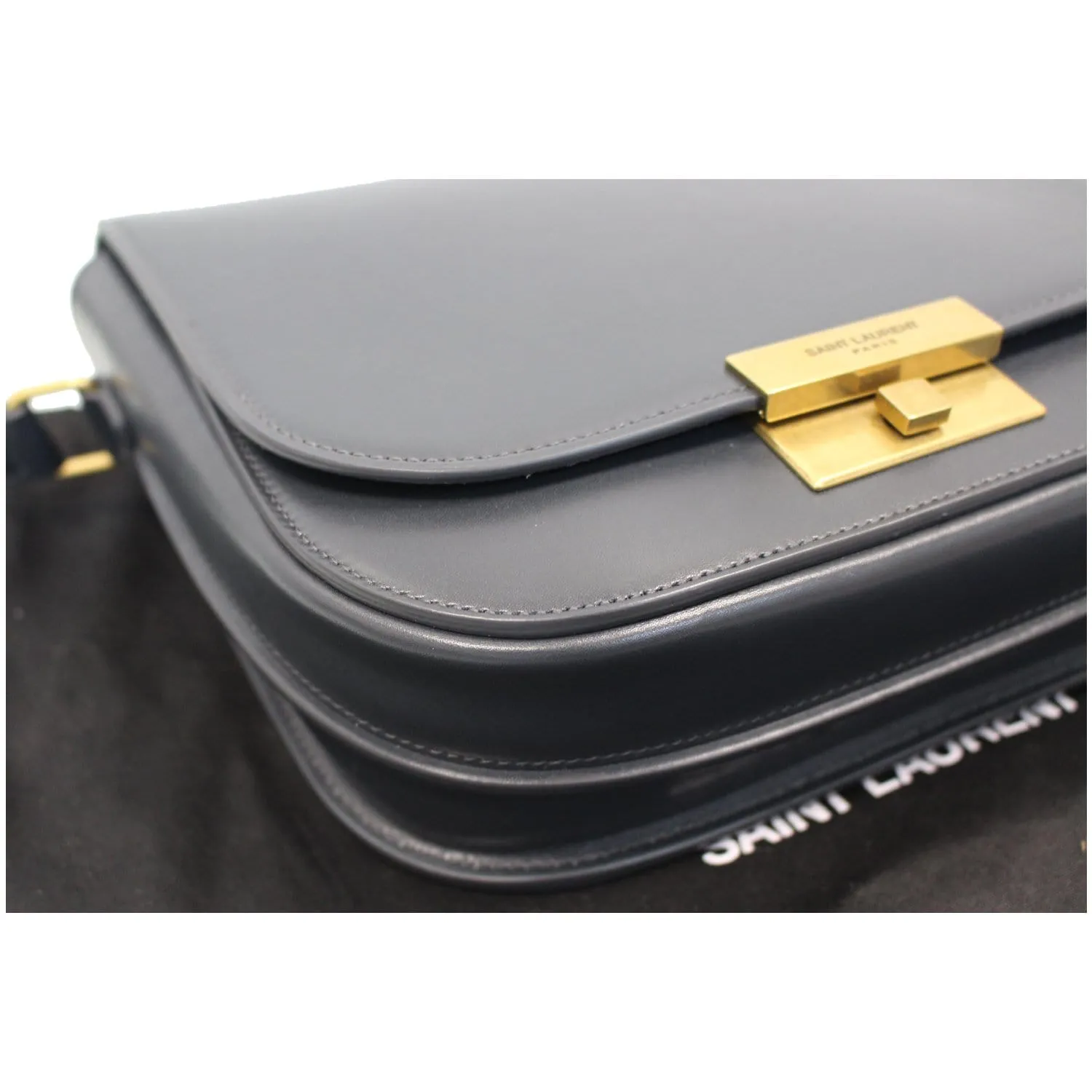 YVES SAINT LAURENT Betty Smooth Leather Shoulder Bag Grey - Last Call