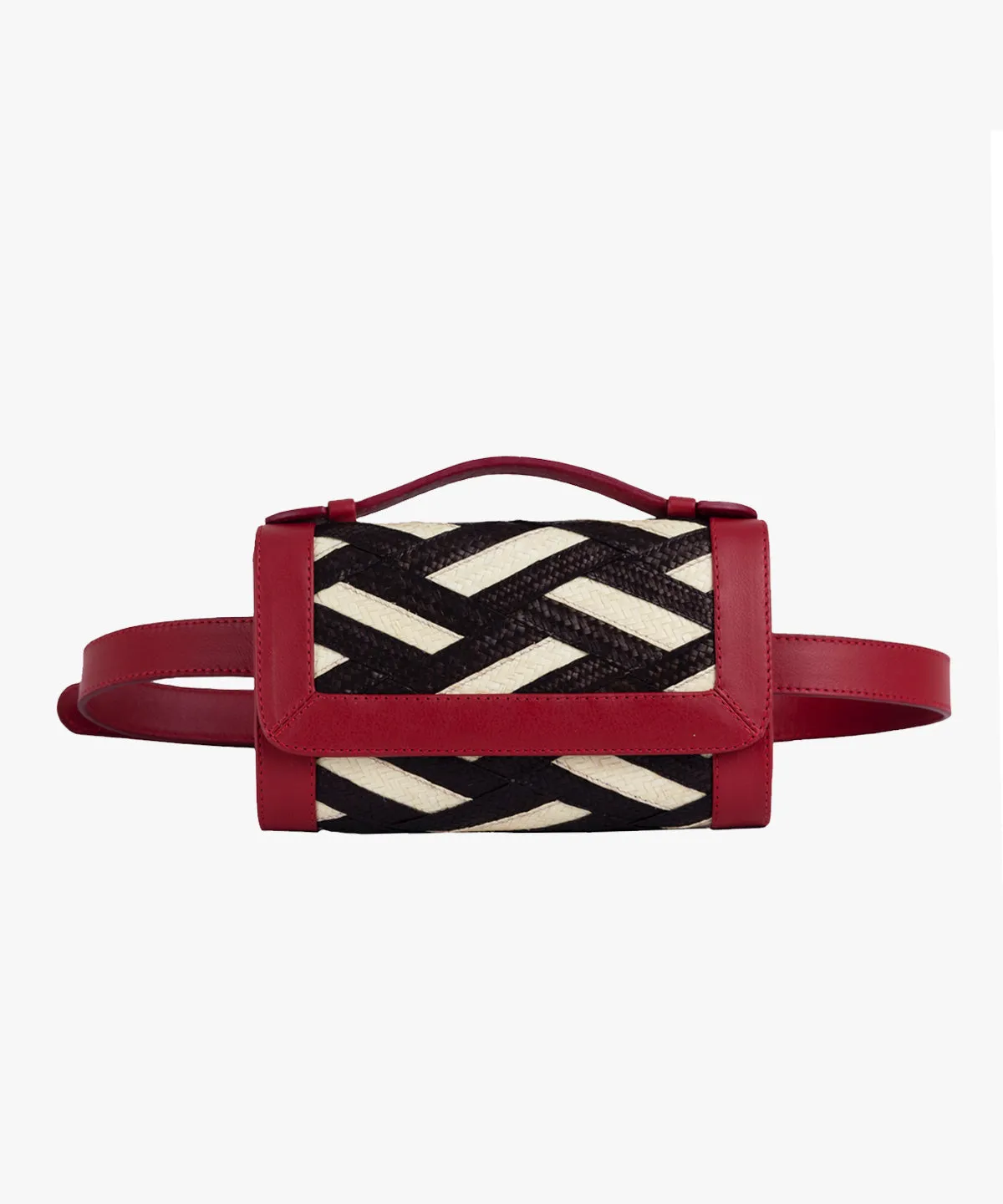 Zenú Belt Bag in Raffia and Leather