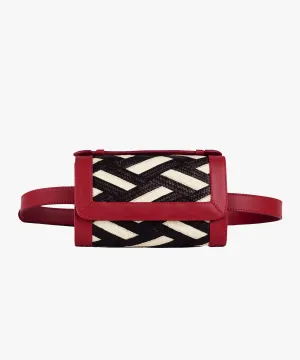 Zenú Belt Bag in Raffia and Leather