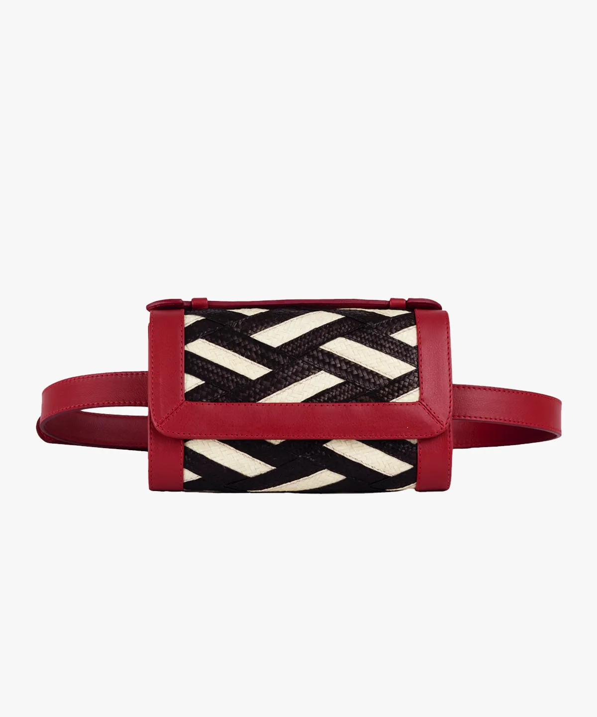 Zenú Belt Bag in Raffia and Leather