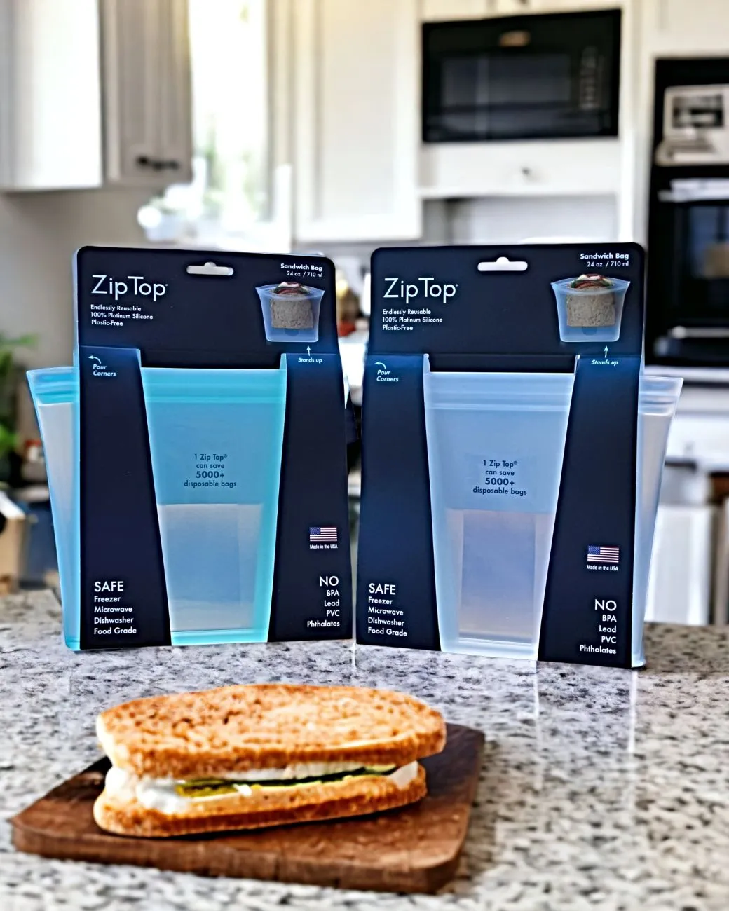 Zip Top Sandwich Bag Storage Containers