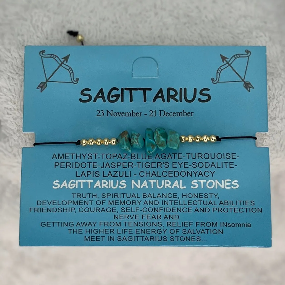 Zodiac Sign Natural Stone Bracelet Set – Radiant Elegance