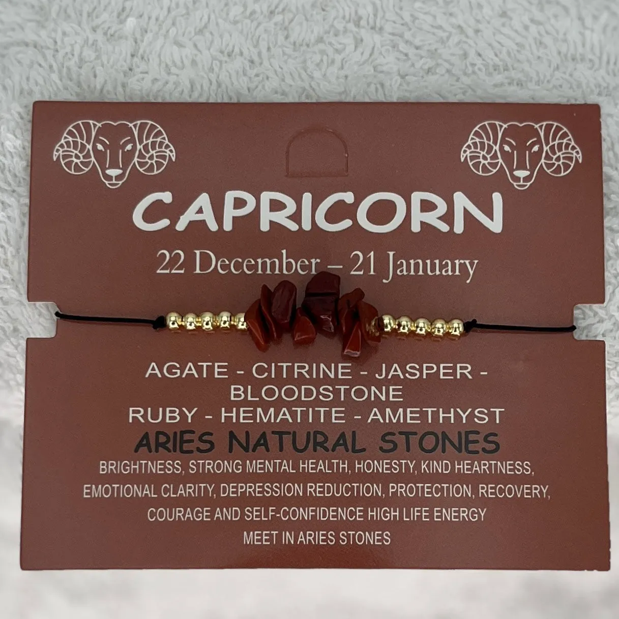 Zodiac Sign Natural Stone Bracelet Set – Radiant Elegance