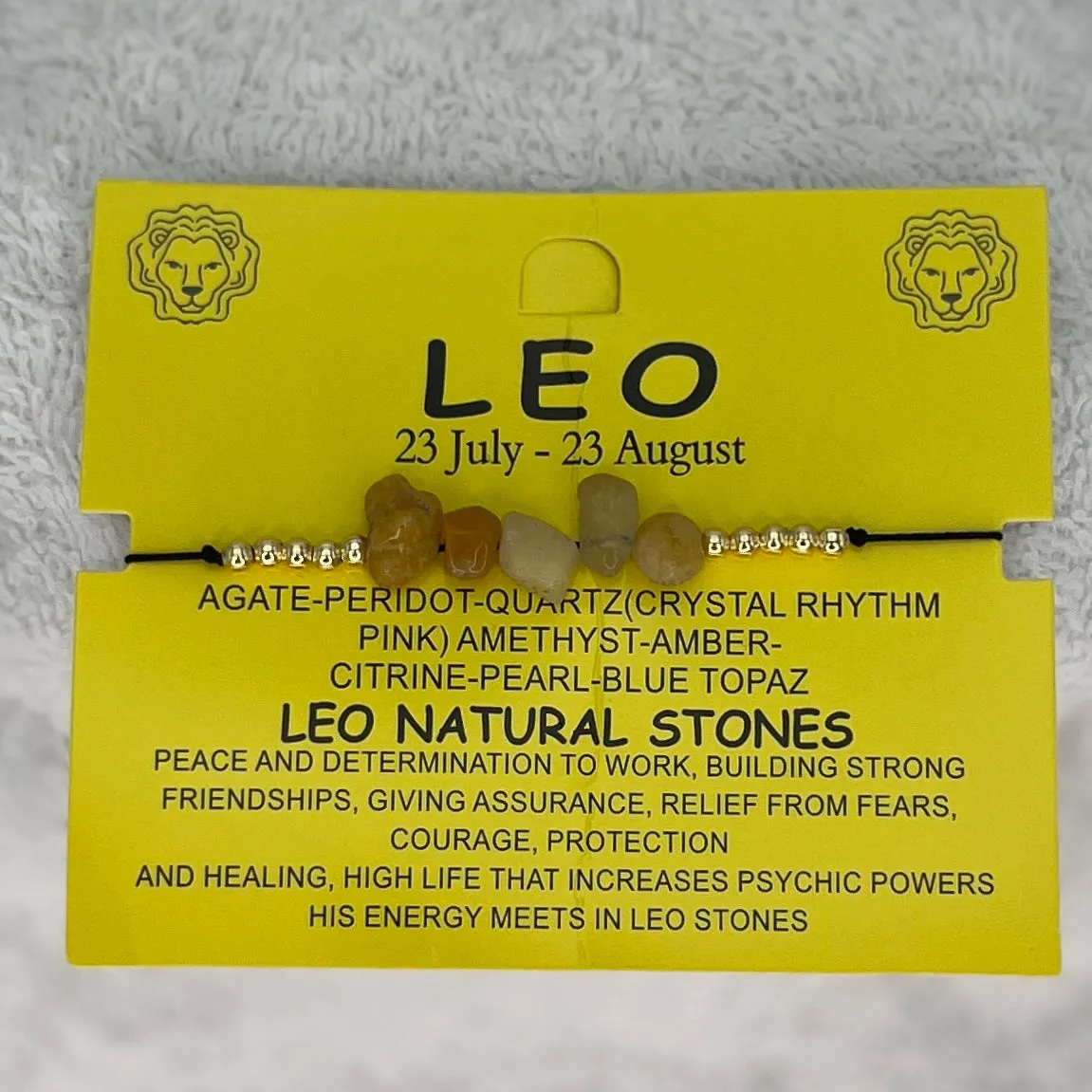 Zodiac Sign Natural Stone Bracelet Set – Radiant Elegance